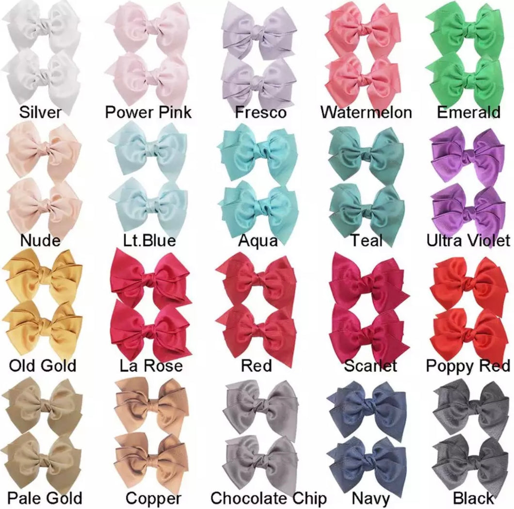 4.5” inch Chiffon Pigtail Clips